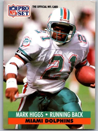 1991 NFL Pro Set Mark Higgs Football Card #831