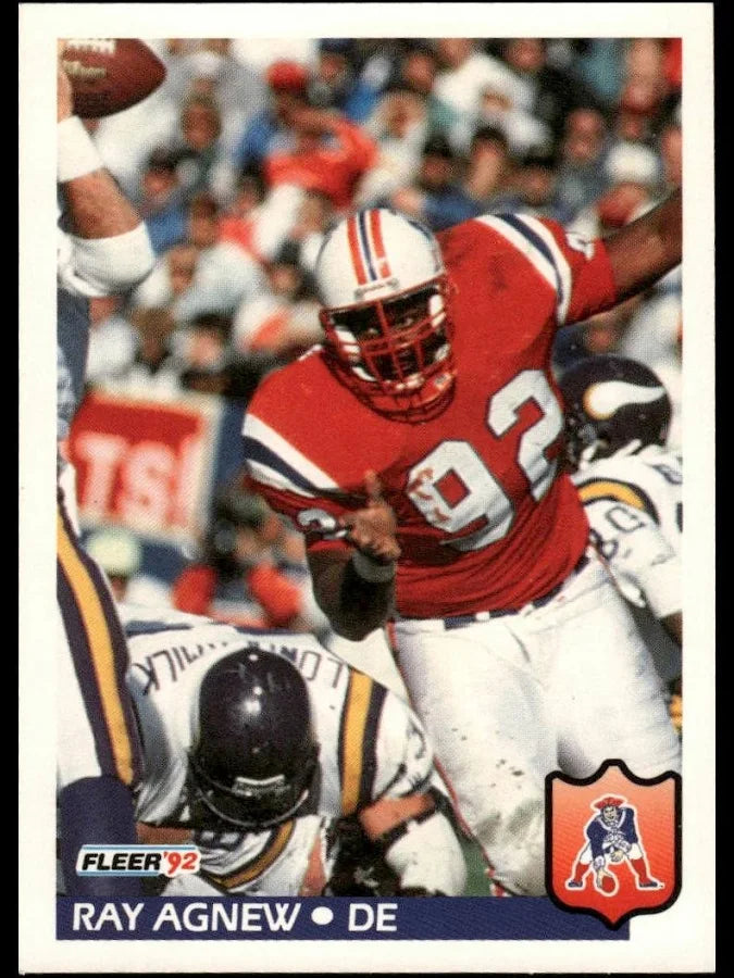 1992 Fleer Ray Agnew Football Card #254