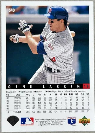 1993 Upper Deck Gene Larkin Baseball Card #540