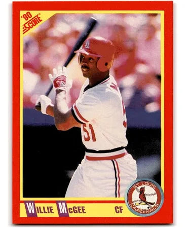 1990 Score Willie McGee Baseball Card #374