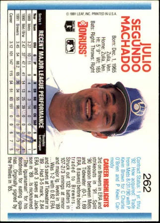 1992 Donruss Julio Segundo Machado Baseball Card #262