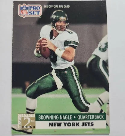 1991 NFL Pro Set Browning Nagle Football Card #763