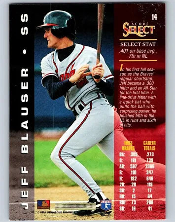 1994 Score Select Jeff Blauser Baseball Card #14