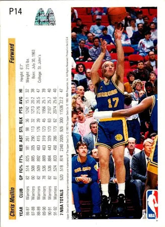 1993 Upper Deck Chris Mullin Basketball Card #P14