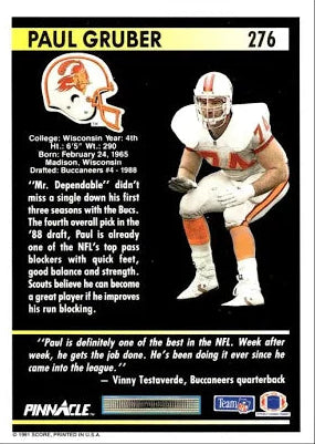 1991 Score Paul Gruber Football Card #276
