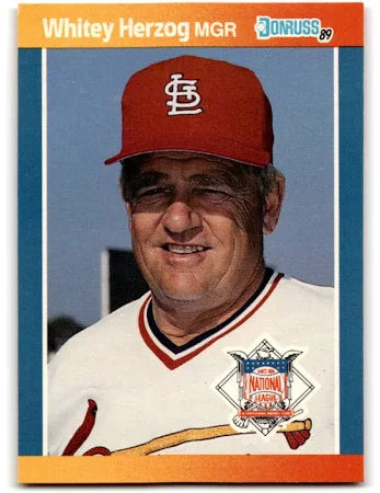 1989 Donruss Dorrell Norman (Whitey) Herzog Baseball Card #42