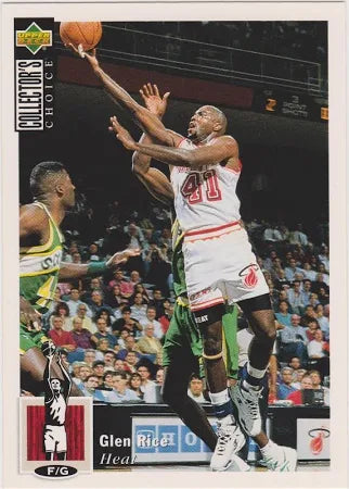 1994 Upper Deck Collectors Choice Glen Rice Basketball Card #41