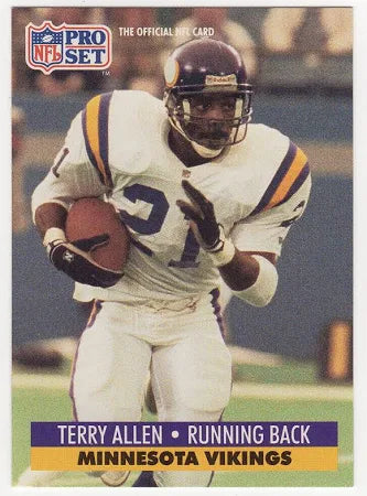 1991 NFL Pro Set Terry Allen Football Card #833