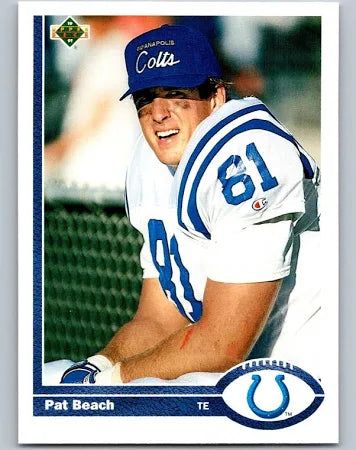 1991 Upper Deck Pat Beach Football Card #62