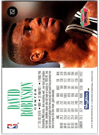 1994 Skybox David Robinson Basketball Card #152
