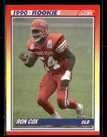 1990 Score 1990 Rookie Ron Cox Football Card #647