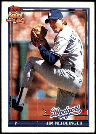 1991 Topps Jim Neidlinger Baseball Card #39