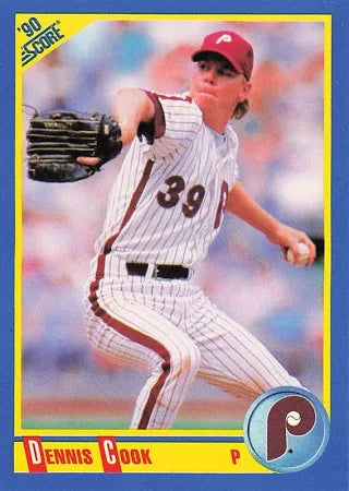 1990 Score Dennis Cook Baseball Card #545
