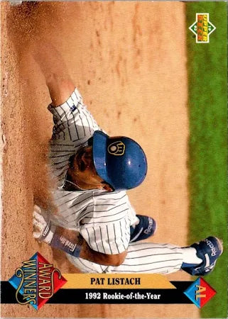 1993 Upper Deck Award Winners 1992 Rookie-of-the-Year Pat Listach Baseball Card #491