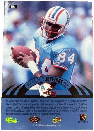 1995 Classic Haywood Jeffires Football Card #58