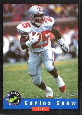 1992 Classic Draft Picks Carlos Snow Football Card #38