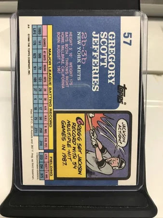 1990 Topps Gregory Scott Jefferies Baseball Card #57