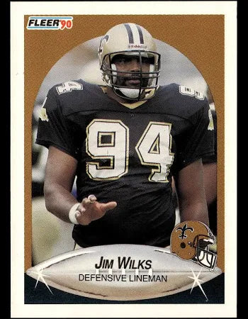 1990 Fleer Jim Wilks Football Card #196