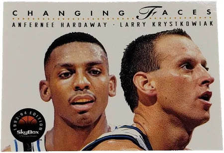 1994 Skybox 1993 Season Record 41 Wins 41 Loses Orlando Magic Changing Faces Anfernee Hardaway Larry Krystkowiak  Basketball Card #310
