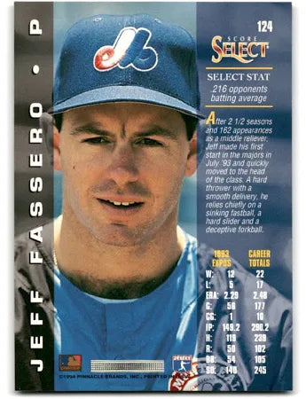 1994 Score Select Jeff Fassero Baseball Card #124