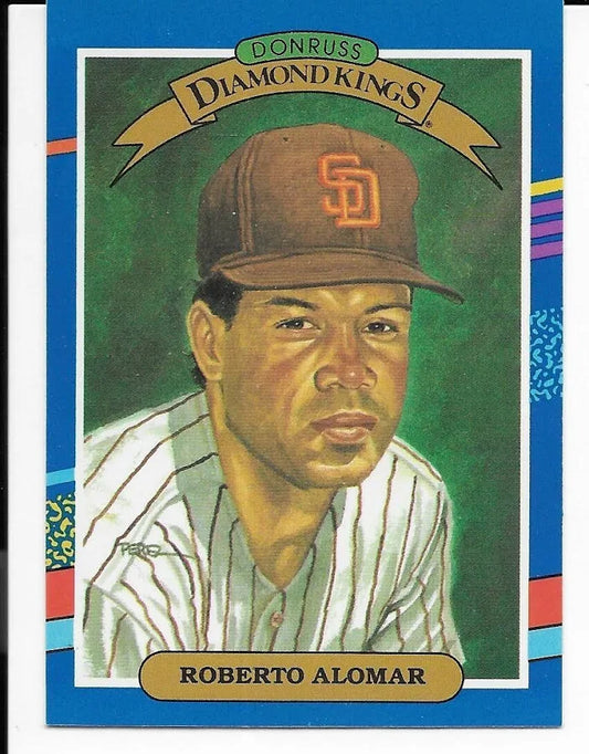 1990 Donruss Diamond Kings Roberto Alomar Baseball Card #12