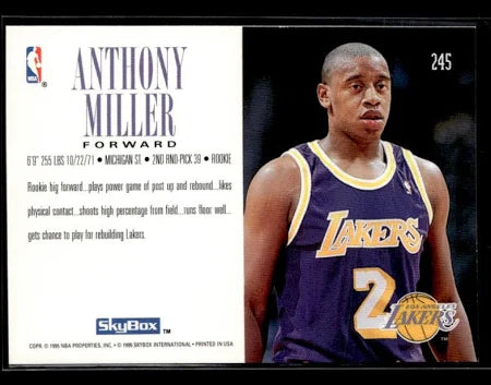 1995 Skybox Anthony Miller Basketball Card #245