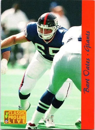 1993 Classic Pro Line Live Bart Oates Football Card #192