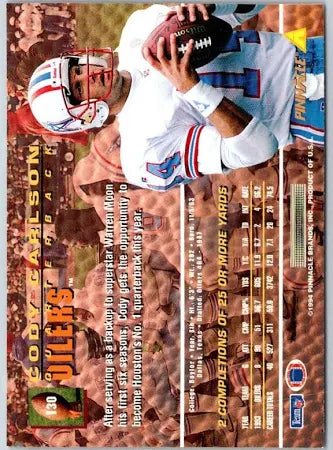1994 Pinnacle Cody Carlson Football Card #130