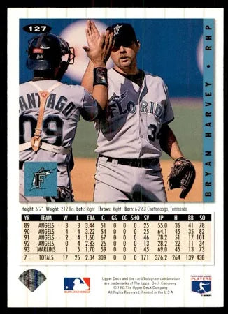 1994 Upper Deck Collectors Choice Bryan Harvey Baseball Card #127