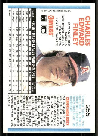 1992 Donruss Charles Edward Finley Baseball Card #255