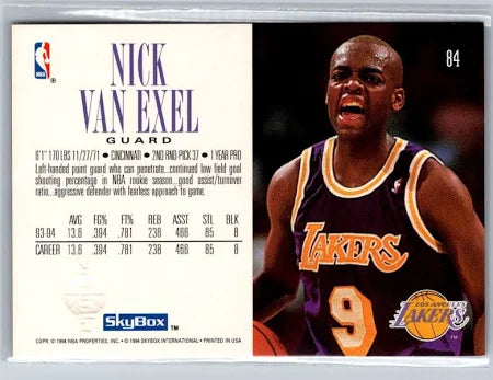 1994 Skybox Nick Van Exel Basketball Card #84