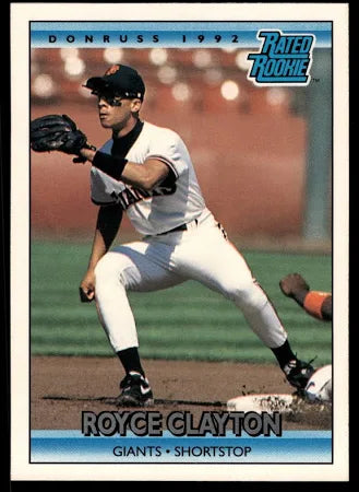 1992 Donruss Rated Rookie Royce Spencer Clayton Baseball Card #397