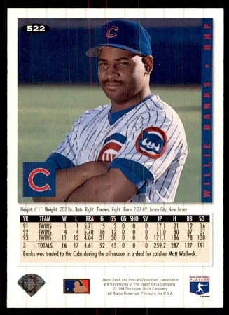 1994 Upper Deck Willie Banks Baseball Card #522