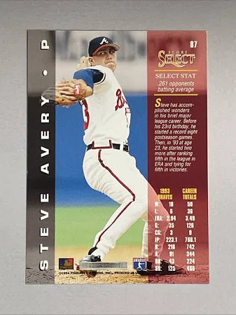 1994 Score Select Steve Avery Baseball Card #87