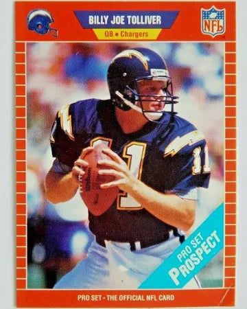 1989 NFL Pro Set Billy Joe Tolliver Baseball Card #536