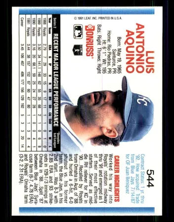 1992 Donruss Luis Antonio Aquino Baseball Card #544