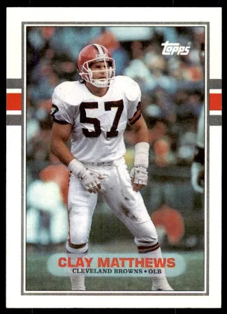 1989 Topps Clay Matthews Football Card #143