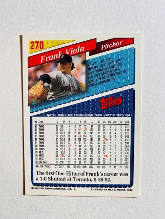 1993 Topps Frank Viola Baseball Card #270