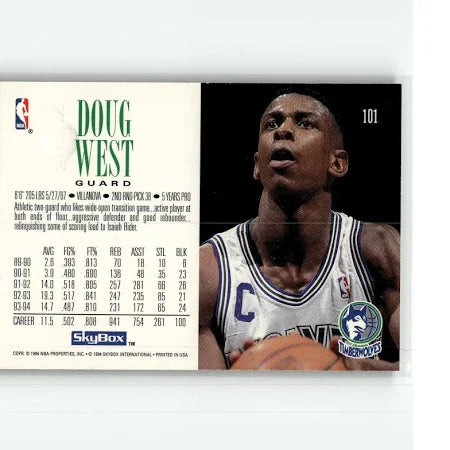 1994 Skybox Doug West Basketball Card #101