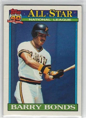 1991 Topps 1990 National League Leaders All-Star Barry Bonds Baseball Card #401