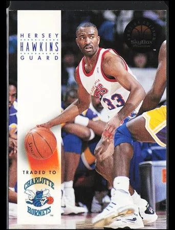 1993 Skybox Premium Edition Hersey Hawkins Basketball Card #139