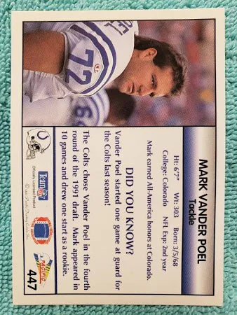 1992 Pacific Mark Vander Poel Baseball Card #447