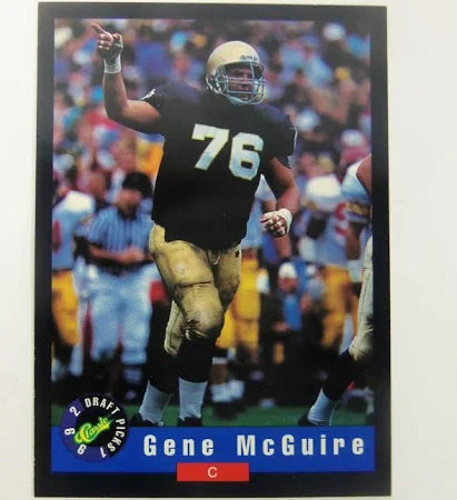 1992 Classic Draft Picks Gene McGuire Football Card #65