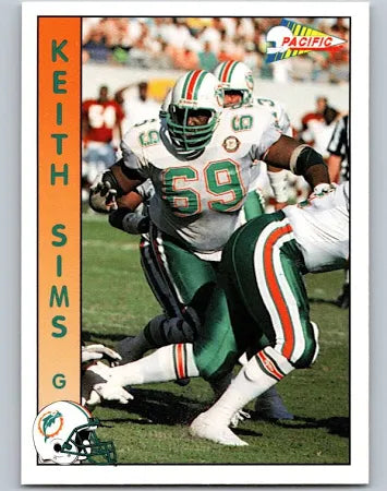 1992 Pacific Keith Sims Football Card #498