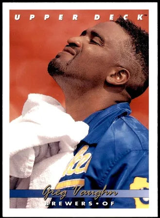 1993 Upper Deck Greg Vaughn Baseball Card #563