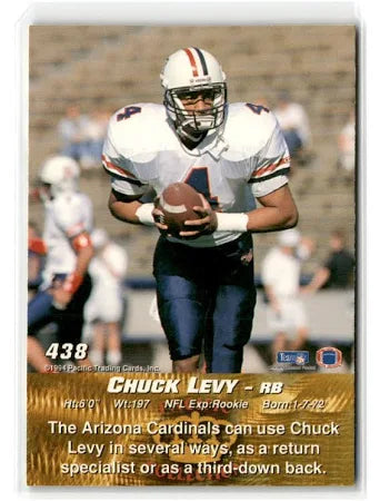 1994 Pacific Chuck Levy Football Card #438
