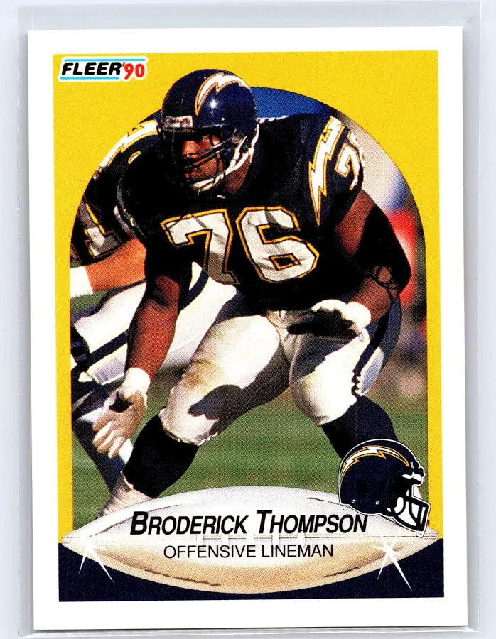 1990 Fleer Broderick Thompson Football Card #315