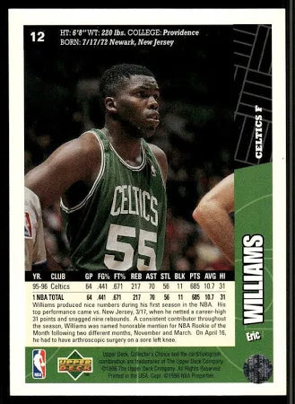 1996 Upper Deck Collectors Choice Eric Williams Basketball Card #12