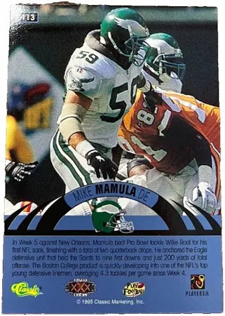 1995 Classic Mike Mamula Football Card #113