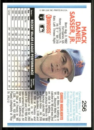 1992 Donruss Mack Daniel Sasser Jr. Baseball Card #256
